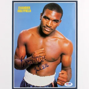Evander Holyfield Authentic Signed Matted Magazine Page PSA/DNA #W36673