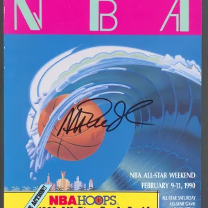Lakers Magic Johnson Authentic Signed 1990 NBA ASG Program BAS Wit #WJ91984