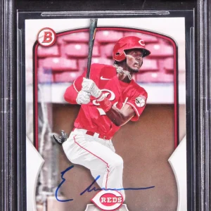 Reds Elly De La Cruz Signed 2023 Bowman Prospects #BP65 RC Card Auto 10 BAS Slab
