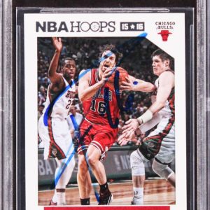 Bulls Pau Gasol Authentic Signed 2015 Hoops #216 Card Autographed BAS Slabbed