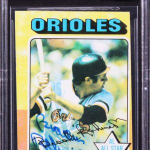 Orioles Brooks Robinson Signed 1975 Topps #50 Card Auto Gem 10! BAS Slabbed