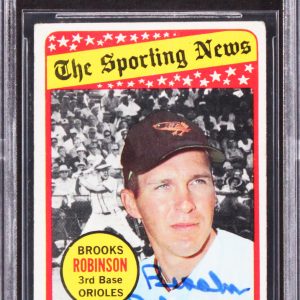 Orioles Brooks Robinson Authentic Signed 1968 Topps #421 Card BAS Slabbed