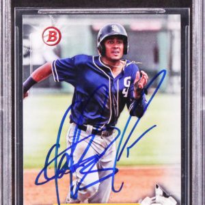 Padres Fernando Tatis Jr. Signed 2017 Bowman Draft #BD71 Rookie Card BAS Slabbed