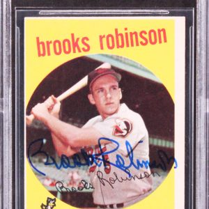 Orioles Brooks Robinson Authentic Signed 1959 Topps #439 Card BAS Slabbed
