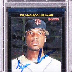 Giants Francisco Liriano Signed 2002 Bowman Chrome #147 Rookie Card PSA/DNA Slab