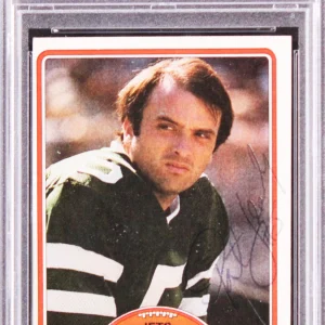 Jets Pat Leahy Authentic Signed 1980 Topps #363 Card PSA/DNA Slabbed