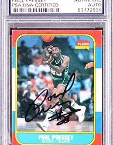 Bucks Paul Pressey Authentic Signed 1986 Fleer #88 Card PSA/DNA Slabbed