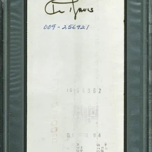 Raiders Al Davis Signed 3.5x8.35 Pro Football Hall Of Fame Check PSA/DNA Slabbed