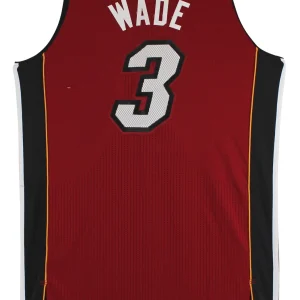 Heat Dwyane Wade 2012 China Preseason Tour Game Worn Red Adidas Jersey NBA LOA