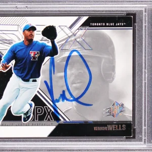 Blue Jays Vernon Wells Authentic Signed 2003 SPx #121 Card PSA/DNA Slabbed