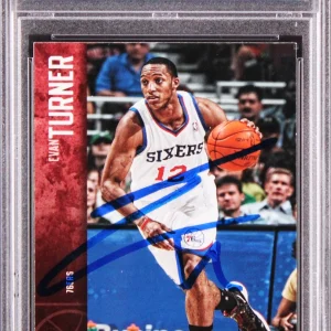 76ers Evan Turner Authentic Signed 2012 Panini Contenders #111 Card PSA/DNA Slab