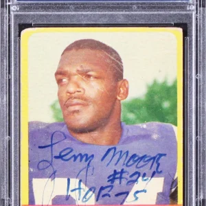 Colts Lenny Moore Authentic Signed 1963 Topps #2 Card PSA/DNA Slabbed