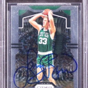 Celtics Larry Bird Signed 2019 Panini Prizm #16 Card Auto 10! BAS Slabbed