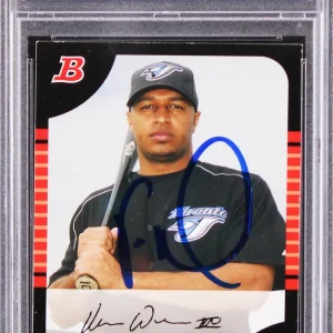 Blue Jays Vernon Wells Authentic Signed 2005 Bowman #63 Card PSA/DNA Slabbed