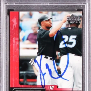 Blue Jays Vernon Wells Authentic Signed 2005 Upper Deck ESPN #90 Card PSA Slab