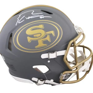 49ers George Kittle Signed Slate Full Size Speed Proline Helmet BAS Witnessed