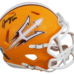 Arizona State Jordyn Tyson Authentic Signed Gold Speed Mini Helmet BAS Witnessed