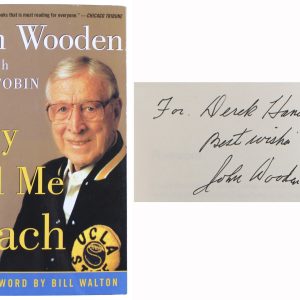 UCLA John Wooden "Best Wishes" Signed They Call Me Coach Book BAS #BR84268