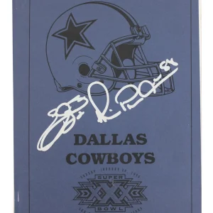 Cowboys (3) Smith, Irvin & Switzer Signed SB XXX Media Guide BAS #AE13402