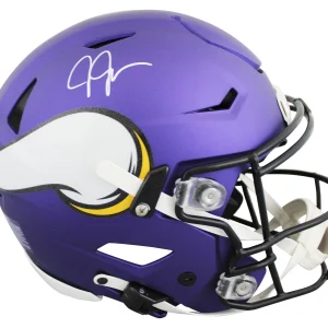 Vikings Justin Jefferson Authentic Signed Speed Flex Full Size Helmet BAS Wit