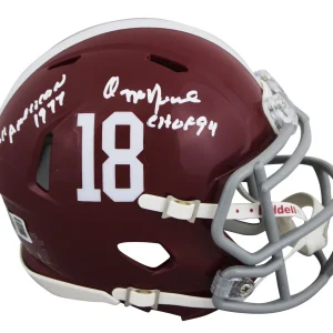 Alabama Ozzie Newsome "2x Insc" Authentic Signed Speed Mini Helmet BAS Witnessed