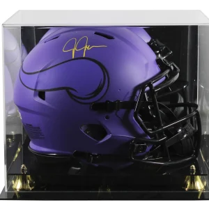 Vikings Justin Jefferson Signed Rave F/S Speed Proline Helmet W/ Case BAS Wit