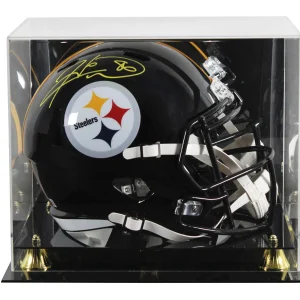 Steelers Hines Ward Signed F/S Speed Rep Helmet W/ Case w/ Yellow Sig BAS Wit