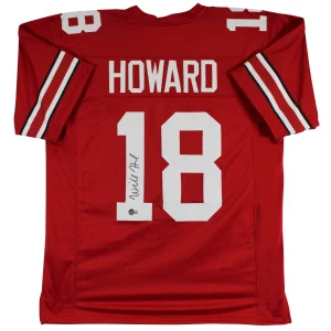 Ohio State Will Howard Authentic Signed Red Pro Style Jersey BAS Witnessed