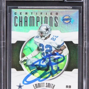 Cowboys Emmitt Smith Signed 2017 Certified Champions #16 Card Auto 10! BAS Slab