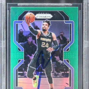 Grizzlies Dillon Brooks Signed 2021 Panini Prizm Green #202 Card BAS Slabbed
