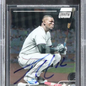 Marlins Jorge Soler Signed 2022 Stadium Club Chrome #111 Card BAS Slabbed