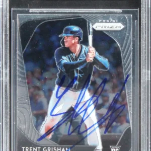 Padres Trent Grisham Authentic Signed 2020 Panini Prizm #80 Card BAS Slabbed