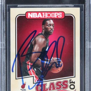 Heat Bam Adebayo Signed 2017 Hoops Class Of 2017 #14 Rookie Card BAS Slabbed