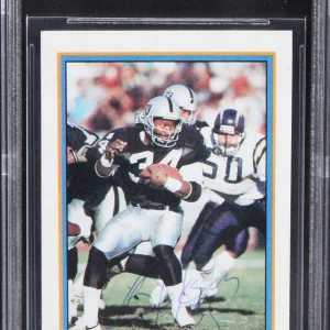 Raiders Bo Jackson Authentic Signed 1991 Bowman #243 Card BAS Slabbed