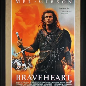 Mel Gibson Braveheart Authentic Signed & Framed 27x40 Poster Autographed BAS