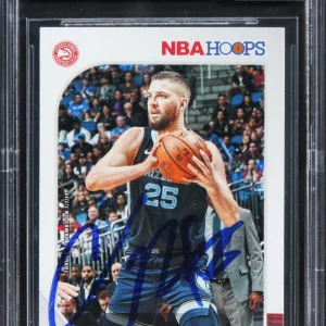 Hawks Chandler Parsons Signed 2019 Hoops #94 Card Auto Graded 10! BAS Slabbed