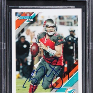 Dolphins Ryan Fitzpatrick Signed 2019 Donruss #146 Card Auto 10! BAS Slabbed