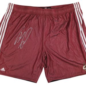 Cavaliers Shaquille O'Neal Signed Red Adidas Practice Shorts BAS Wit #2W958087