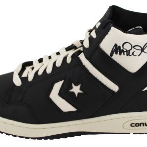 Lakers Magic Johnson Signed Left Black & White Converse Weapon Shoe BAS Wit 3