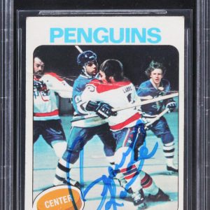 Penguins Pierre LaRouche Authentic Signed 1975 Topps #305 Card BAS Slabbed