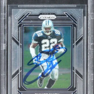 Cowboys Emmitt Smith Authentic Signed 2022 Panini Prizm #85 Card BAS Slabbed