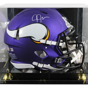 Vikings Justin Jefferson Signed Full Size Speed Proline Helmet W/ Case BAS Wit