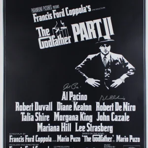 Al Pacino & Robert DeNiro The Godfather Authentic Signed 27x40 Poster BAS LOA