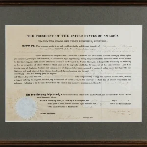 James K. Polk & James Buchanan Signed & Framed 12x11845 Appointment Document BAS