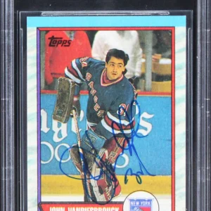Rangers John Vanbiesbrouck Authentic Signed 1989 Topps #114 Card BAS Slabbed