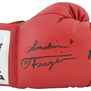 Muhammad Ali & Joe Frazier Signed Red Everlast Boxing Glove PSA/DNA #7A02082