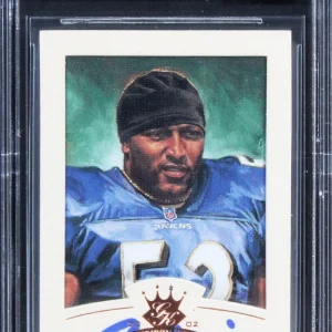 Ravens Ray Lewis Signed 2002 Gridiron Kings Bronze #6 Card Auto 10! BAS Slabbed