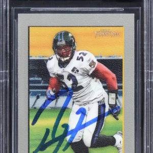 Ravens Ray Lewis Signed 2006 Topps Turkey Red #310 Card Auto Gem 10! BAS Slabbed