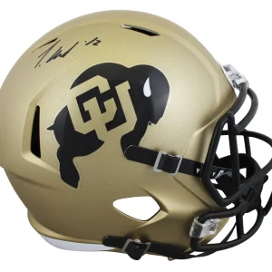 Colorado Travis Hunter Authentic Signed Full Size Speed Rep Helmet BAS Witnessed