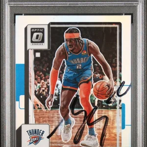 Shai Gilgeous-Alexander Signed 2022 Donruss Optic Silver Holo #44 Card PSA Slab